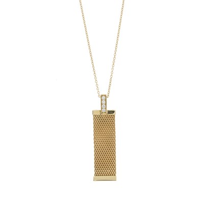 Lot 144 - Tiffany & Co., a Somerset diamond mesh pendant and chain