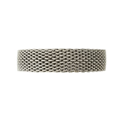 Lot 495 - Tiffany & Co., a silver mesh-link bracelet.