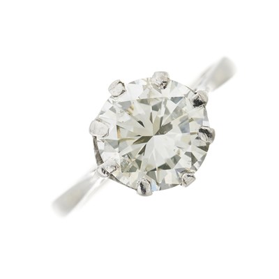 Lot 230 - A brilliant-cut diamond single stone ring
