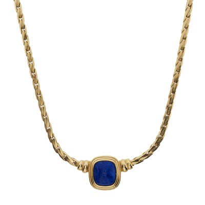 Lot 369 - Christian Dior, a blue paste costume necklace.