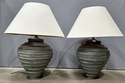 Lot 194 - A pair of large, contemporary, terracotta,...