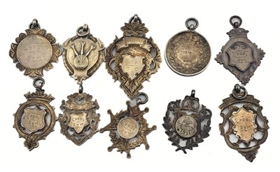 Lot 463 - Ten early to mid 20th century silver and white metal medallions