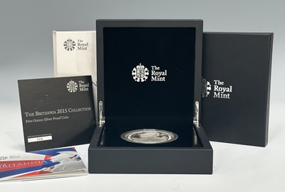 Lot 245 - Silver proof five-ounce coin, The Royal Mint,...