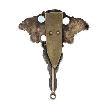 Lot 7 - An Arts & Crafts moonstone and gem set clip