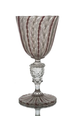 Lot 696 - A Venetian facon de Venise latticino glass...
