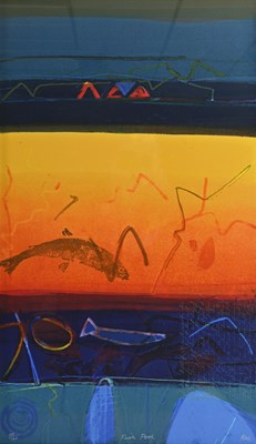 Lot 322 - Barbara Rae R.A. (Scottish, 1943), Fish Pool,...