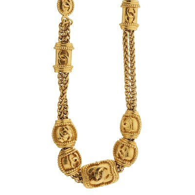 Lot 352 - Chanel, a vintage Etruscan-style bead choker necklace.