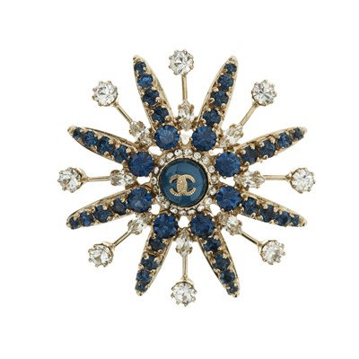 Lot 334 - Chanel, a rare CC Starburst pin brooch.