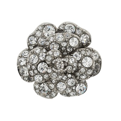 Lot 353 - Chanel, an embellished camellia brooch/pendant.