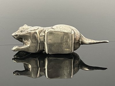 Lot 53 - Edwardian silver novelty pin cushion, modelled...