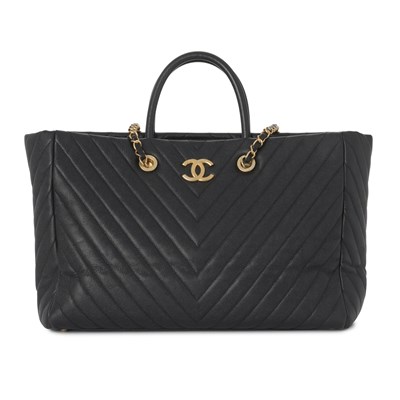 Lot 311 - Chanel, a Chevron Shopping Tote.