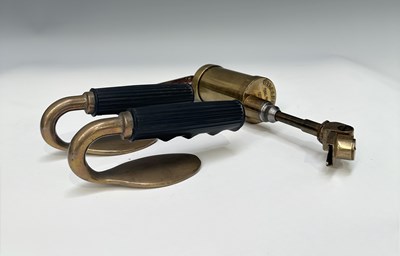 Lot 203 - Tecalemit oil gun l: 29cm, and a pair of...