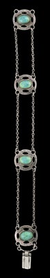 Lot 61 - Ruskin, an Arts and Crafts silver coloured...