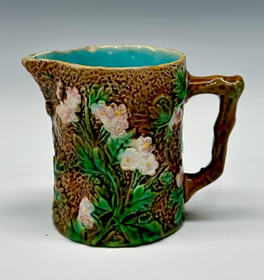 Lot 127 - George Jones, a majolica blossom jug, relief...