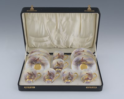 Lot 754 - James Stinton for Royal Worcester, a boxed set...