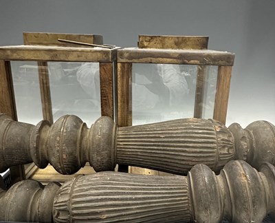 Lot 80 - Two tropical hardwood turned and reeded...