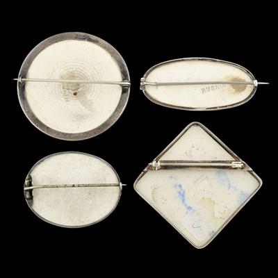 Lot 54 - Ruskin, four various Arts and Crafts silver...