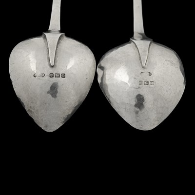 Lot 98 - A E Jones, two Arts and Crafts silver spoons,...