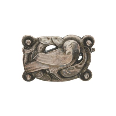 Lot 191 - Georg Jensen, by Kristian Moehl-Hansen, a mid 20th century silver Dove brooch