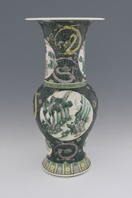 Lot 160 - A Chinese famille verte vase, Hongwu Ming...