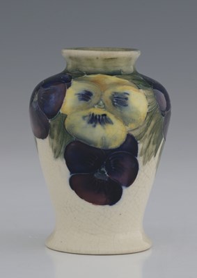 Lot 253 - William Moorcroft, a small Pansy on White vase,...