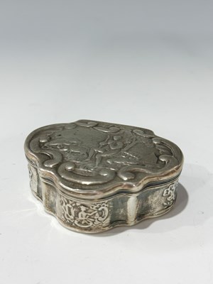 Lot 560 - A Dutch silver pocket snuff box, late 19th...
