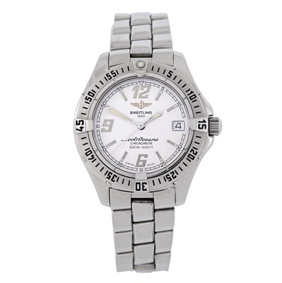 Lot 203 - Breitling, a stainless steel Colt Oceane bracelet watch