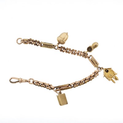 Lot 28 - A 9ct gold charm bracelet