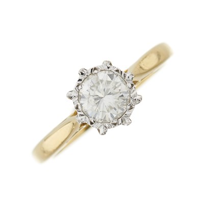 Lot 144 - An 18ct gold brilliant-cut diamond single stone ring