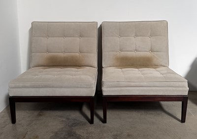 Lot 846 - A pair of George Smith low lounge chairs,...
