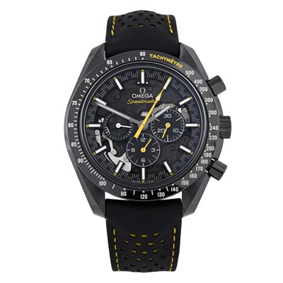 Lot 257 - Omega, a ceramic Speedmaster Dark Side of the Moon wrist watch