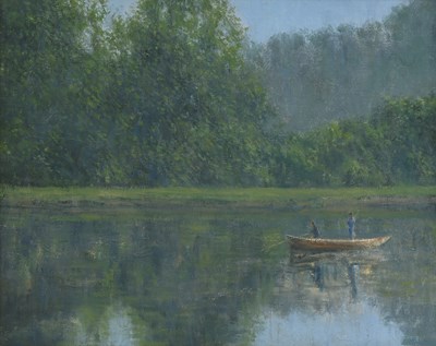 Lot 395 - Edward Dawson (British, 1941-1999), Fishing...