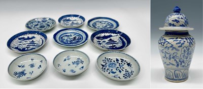 Lot 200 - Nine Chinese blue and white porcelain plates,...