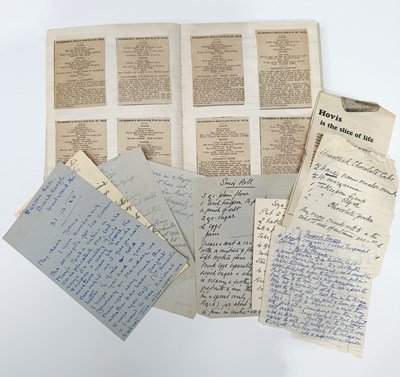 Lot 255 - Two family handwritten recipe books, one...