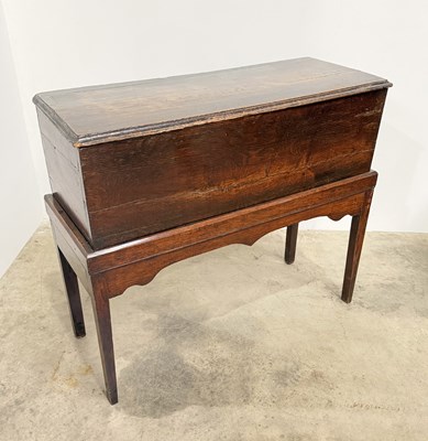 Lot 848 - A late 18th/early 19th century oak storage...