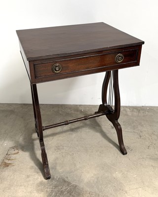Lot 821 - A small 19th century mahogany side table with...