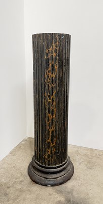 Lot 815 - A metal fabricated fluted column with faux...