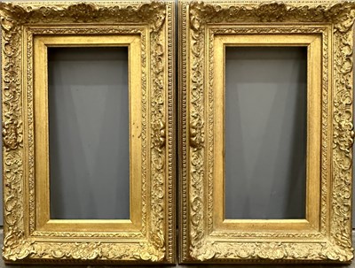 Lot 630 - Two gilt swept frames with ornate moulding...