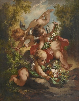 Lot 370 - After Francois Boucher, cherubs at play with...