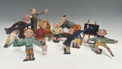 Lot 298 - A set of painted flat wooden schoolroom...