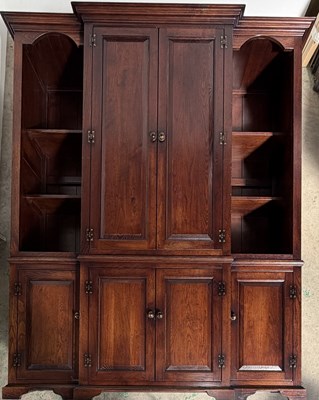 Lot 812 - A 20th century traditional oak, breakfront,...