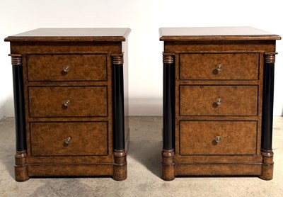 Lot 783 - A pair of late 20th century, figured walnut...