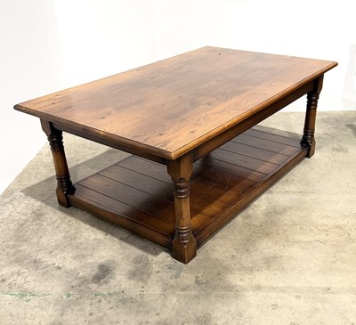 Lot 829 - A late 20th century traditional oak coffee...