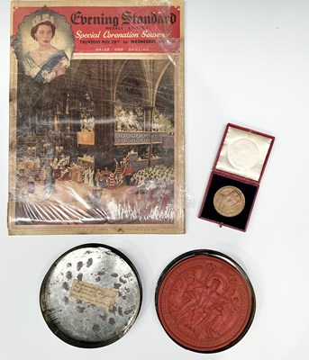 Lot 259 - An Edward VII great red wax seal, depicting...