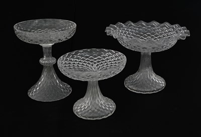 Lot 699 - Three graduated Victorian diamond moulded...