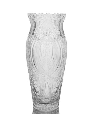 Lot 723 - Stourbridge, a large Edwardian cut glass vase,...