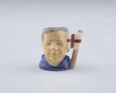 Lot 761 - Royal Doulton, a tiny protoype character jug,...