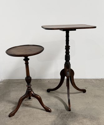 Lot 780 - Two mahogany tripod wine tables, an early/mid...