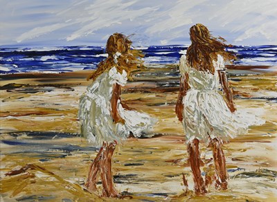 Lot 440 - Louise Mansfield (Irish, 1950-2018), Beach...