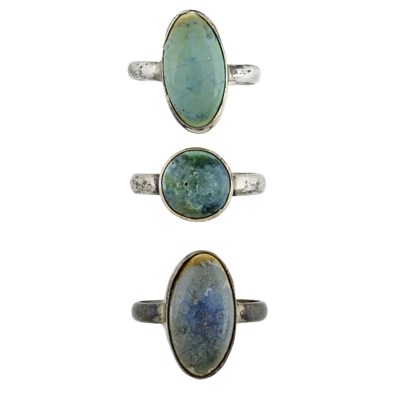 Lot 46 - Ruskin, three Arts and Crafts silver and...